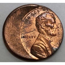 UNITED STATES OF AMERICA . UNDATED . ONE 1 CENT COIN . ERROR . 20% MIS-STRIKE